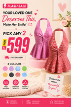 Gingham Halter Top - Pack of 2 | Pink & Red