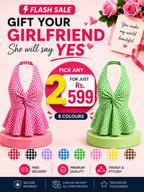 Gingham Halter Top - Pack of 2 | Pink & Green